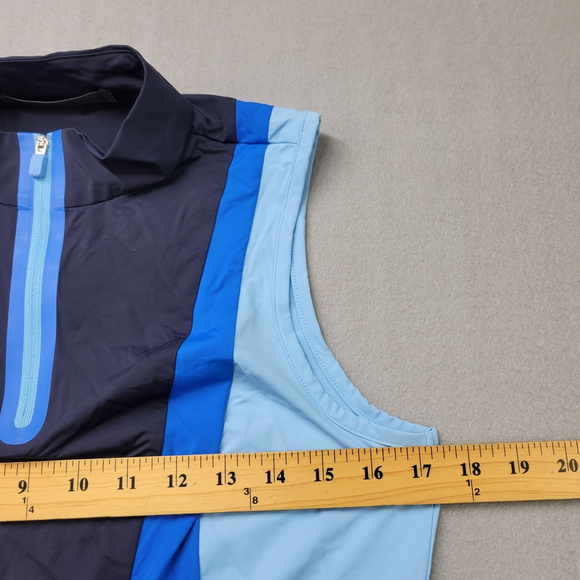 G/FORE Women's Color Block Silky Tech Nylon Sleeveless 1/4 Zip Golf Polo Small - Picture 7 of 12